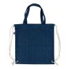 Recycled denim drawstring bag Dex blue | No Branding