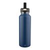 Recycled stainless steel double-walled bottle (600 ml) Mace black | No Branding