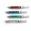 Recycled ABS syringe shaped ballpen Dr. David light blue | No Branding | not available | not available