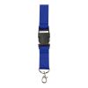 Polyester (300D) lanyard and key holder Bobbi cobalt blue