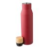 Stainless steel double walled bottle Christian burgundy