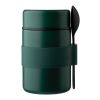Stainless steel double walled lunch pot Niko black