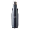 Recycled stainless steel single-walled flask 650 ml Cliff blue