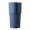 Recycled stainless steel double-walled drinking mug (500 ml) Kael burgundy
