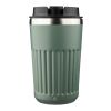 Recycled stainless steel travel mug (400 ml) Chiara black