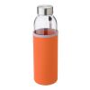 Glass bottle (500 ml) with neoprene sleeve Nika orange | No Branding | not available | not available