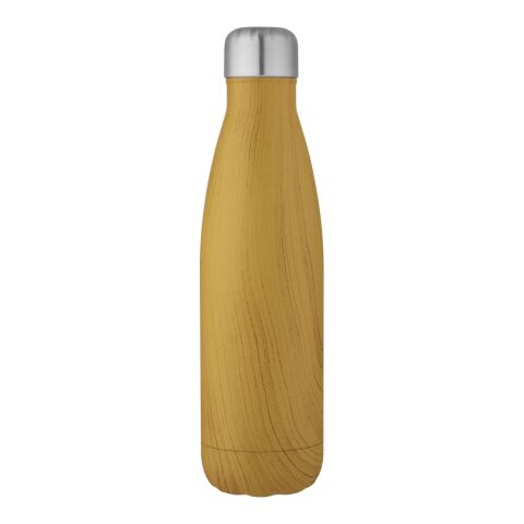 Cove 500 ml vacuum insulated stainless steel bottle with wood print Standard | Heather natural | Not applicable | No Branding | not available | not available