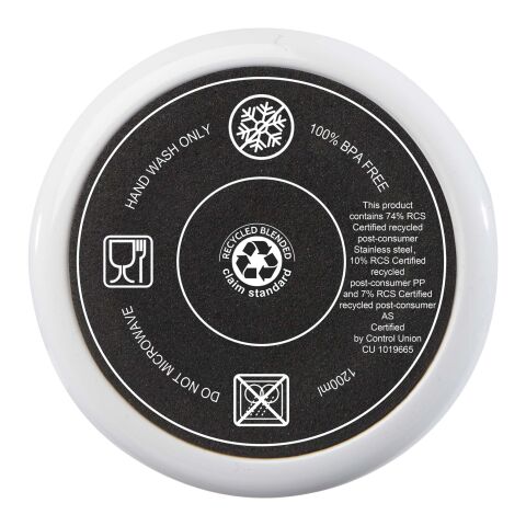 Melbourne 1200 ml RCS certified mug with straw Standard | white | Not applicable | No Branding | not available | not available