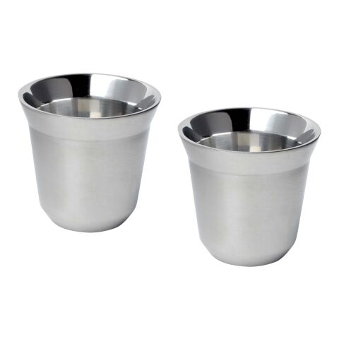 Duo 80 ml RCS certified stainless steel espresso cup set Standard | Silver | No Branding | not available | not available