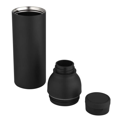 Illuminate 650 ml RCS recycled stainlesss steel double wall insulated water bottle Solid black | not available