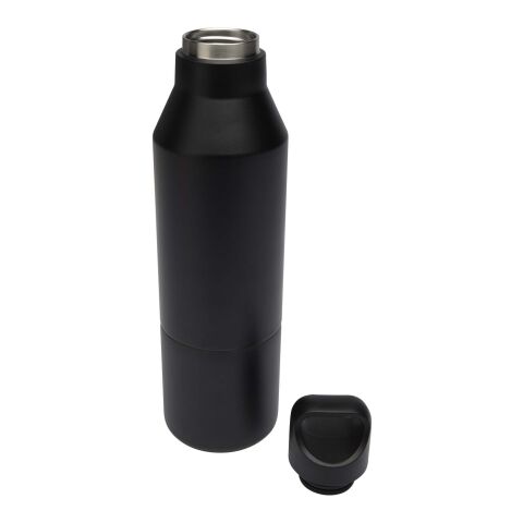 Odessy 600 ml RCS certified recycled stainless steel insulated bottle with 300 ml cup Standard | Solid black | not available | No Branding | not available | not available