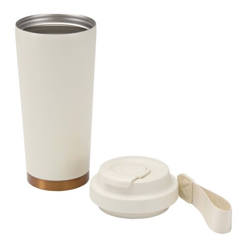 Hampton 480 ml RCS recycled stainless steel double wall vacuum insulated tumbler Cream