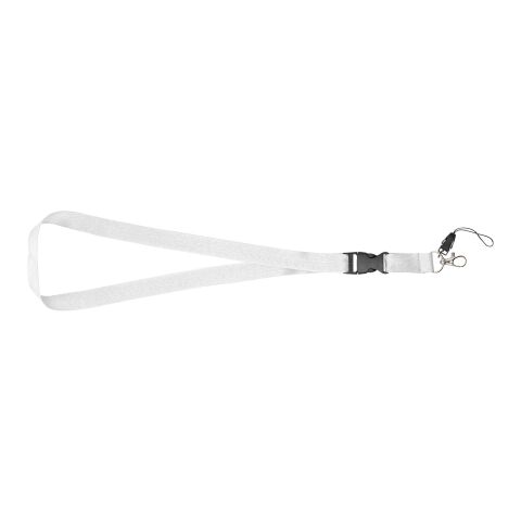 Sagan phone holder lanyard with detachable buckle Priority | White | Direct to Film | both straps | 290 mm x 16 mm | 100