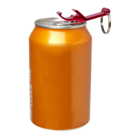 Tao recycled aluminium keychain with bottle opener Standard | Red | No Branding | not available | not available
