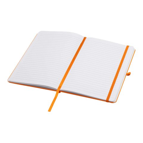 Teak A5 recycled hard cover notebook with lined pages Standard | Orange | not available | No Branding | not available | not available