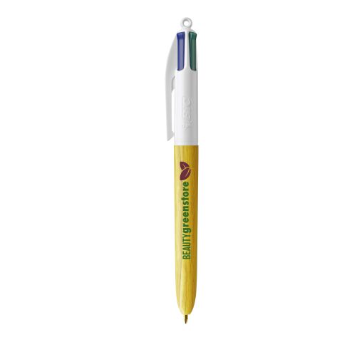 BIC® 4 Colours Wood Style with Lanyard White-White/Yellow Wood(2) | No Branding | not available | not available