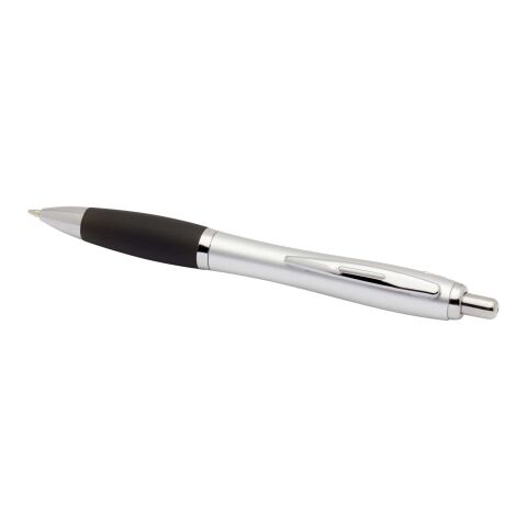 Nash RCS recycled plastic ballpoint pen with silver barrel and coloured grip (black ink) Standard | Solid black | No Branding | not available | not available