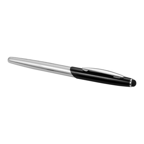 Geneva stylus ballpoint pen and rollerball pen set Standard | Silver-Solid black | No Branding | not available | not available
