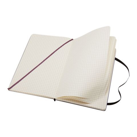 Moleskine Squared L Hard Cover Notebook Standard | Solid black | Paper Print | paper band | 460 mm x 55 mm