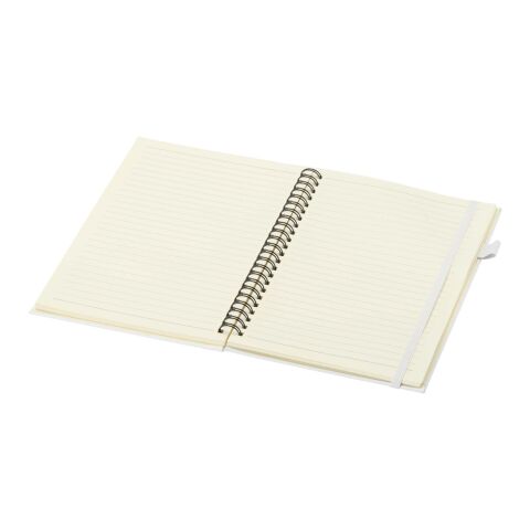 Liss A5 recycled plastic hard cover spiral notebook White