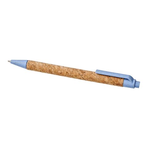 Midar cork and wheat straw ballpoint pen Standard | Natural-Light blue | not available | No Branding | not available | not available