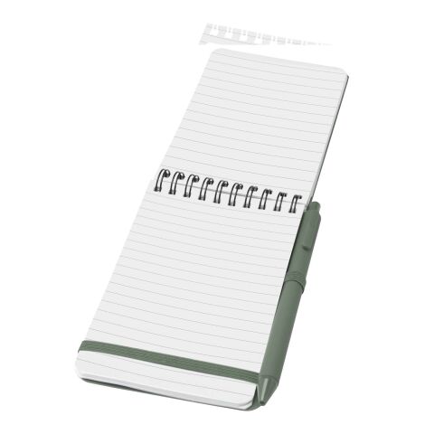 Thalaasa A6 hard cover ocean-bound notebook with ballpoint pen (black ink) Standard | Heather green | not available | No Branding | not available | not available