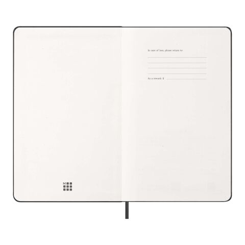 Moleskine horizontal hard cover 12 month L weekly planner Standard | Solid black | not available | No Branding | not available | not available