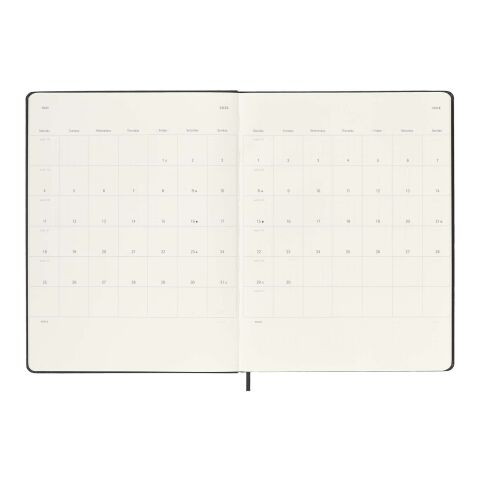 Moleskine hard cover 12 month XL weekly planner Standard | Solid black | not available | No Branding | not available | not available