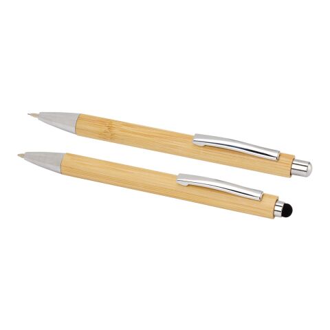 Oblys bamboo ballpoint pen and mechanical pencil set (black ink) Standard | Natural | Not applicable | No Branding | not available | not available