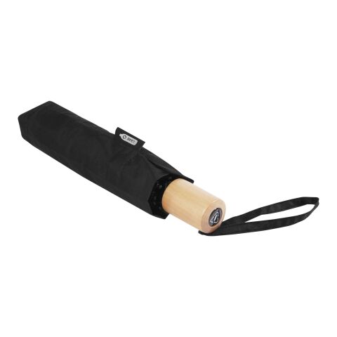 Birgit 21&#039;&#039; foldable windproof recycled PET umbrella Standard | Solid black | No Branding | not available | not available | not available