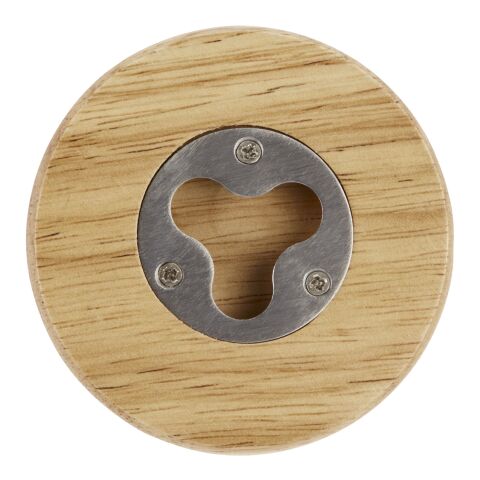 Scoll wooden coaster with bottle opener Standard | Natural | No Branding | not available | not available