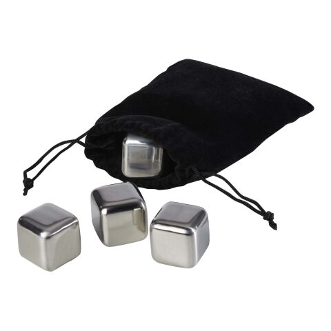 Froz stainless steel ice cubes set Solid black-Silver | No Branding | not available | not available