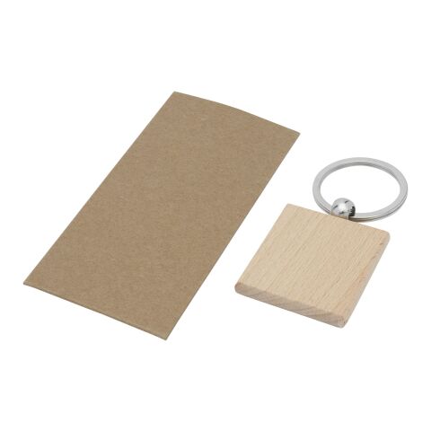 Gioia beech wood squared keychain Standard | Natural | Not applicable | No Branding | not available | not available