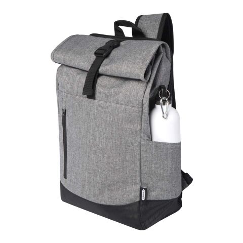 Hoss 15.6&quot; roll-up laptop backpack Standard | Heather grey-Solid black | No Branding | not available | not available | not available