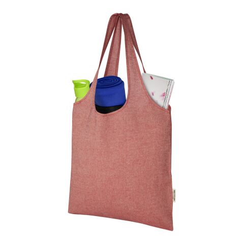 Pheebs 150 g/m² recycled cotton trendy tote bag 7L Standard | Heather red | No Branding | not available | not available | not available