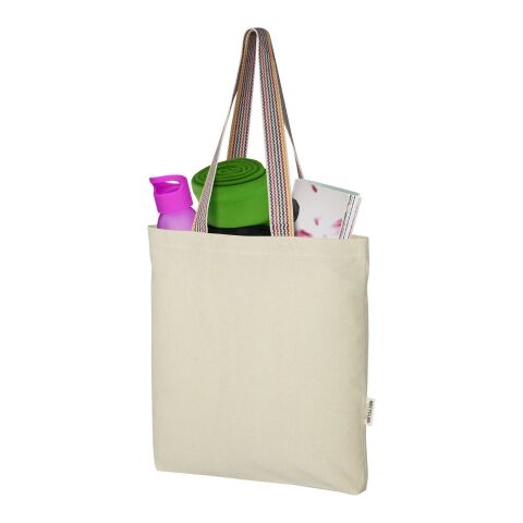 Rainbow 180 g m recycled cotton tote bag 5L with logo allbranded