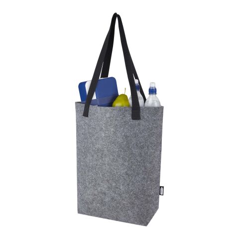 Felta GRS recycled felt tote bag with wide bottom 12L Standard | Grey | Not applicable | No Branding | not available | not available | not available