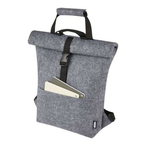 Felta GRS recycled felt roll-top bike bag 13L Standard | Grey | No Branding | not available | not available | not available