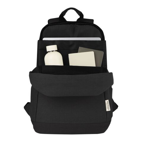 Joey 15.6" GRS recycled canvas anti-theft laptop backpack 18L Standard | Solid black | not available | No Branding | not available | not available | not available