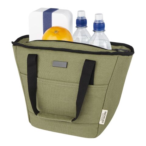 Joey 9-can GRS recycled canvas lunch cooler bag 6L Standard | Olive | not available | No Branding | not available | not available | not available