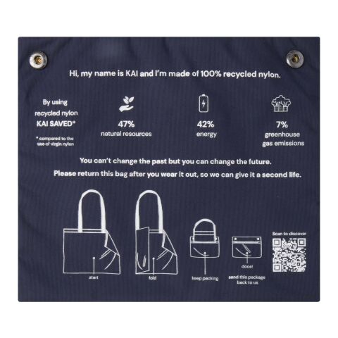 Kai GRS recycled circular tote bag Standard | Navy | No Branding | not available | not available | not available