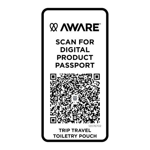 Trip Aware™ recycled travel toiletry pouch 2L Standard | Off white | not available | No Branding | not available | not available | not available