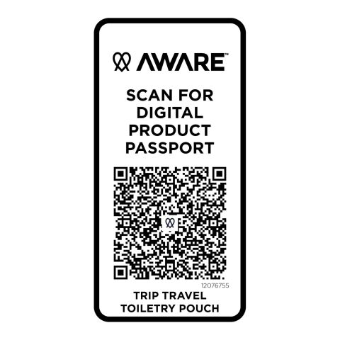 Trip Aware™ recycled travel toiletry pouch 2L Standard | Hale Blue | No Branding | not available | not available | not available