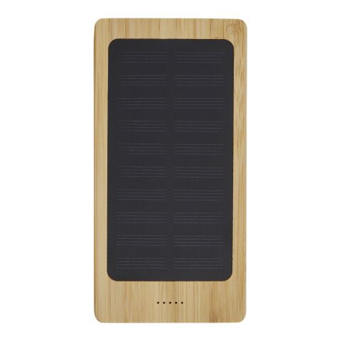 Alata 8000mAh bamboo solar power bank Standard | Beige | No Branding | not available | not available
