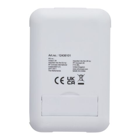 Savvy recycled plastic modular charging cable with phone holder Standard | White | Not applicable | No Branding | not available | not available