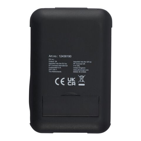 Savvy recycled plastic modular charging cable with phone holder Standard | Solid black | No Branding | not available | not available