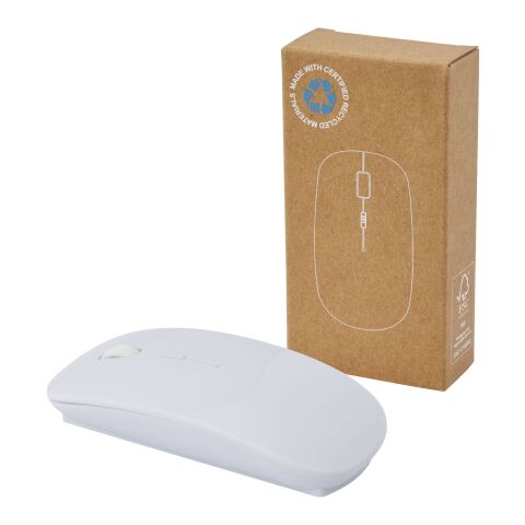 Menlo RCS recycled plastic wireless mouse Standard | white | No Branding | not available | not available