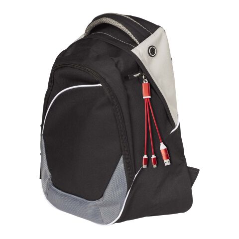 Metal 4-in-1 recycled aluminium charging cable with keychain Standard | Red | Not applicable | No Branding | not available | not available