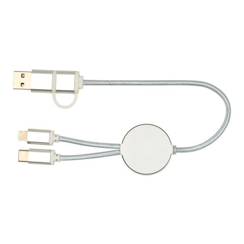 Alasia 5-in-1 recycled aluminium and plastic 30 cm data sync and 27W fast charge cable Standard | Silver | not available | No Branding | not available | not available