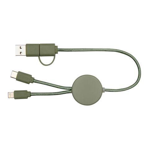Citala 5-in-1 recycled plastic 30 cm data sync and 27W fast charge cable Standard | Heather green | No Branding | not available | not available